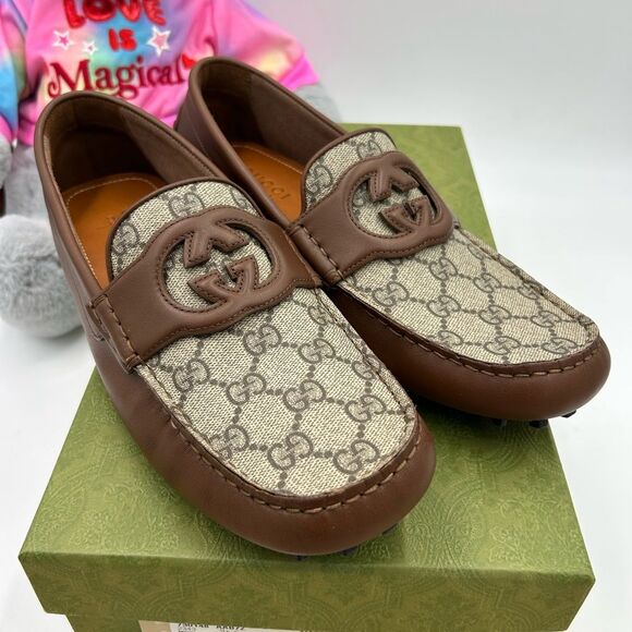 Men's Gucci, AYRTON interlocking G Driver loafers size 9.5 made in Italy - Picture 1 of 13